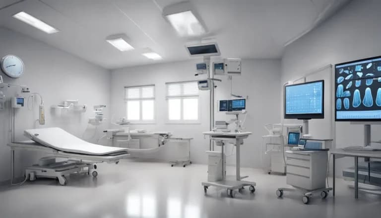 Profesional de salud monitorea temperatura en sala de hospital, destacando la importancia del monitoreo en la cadena de frío en el sector salud.