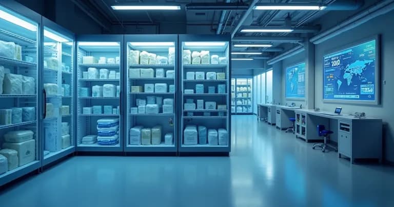 IoT devices in storage environment monitoring environmental conditions in real time